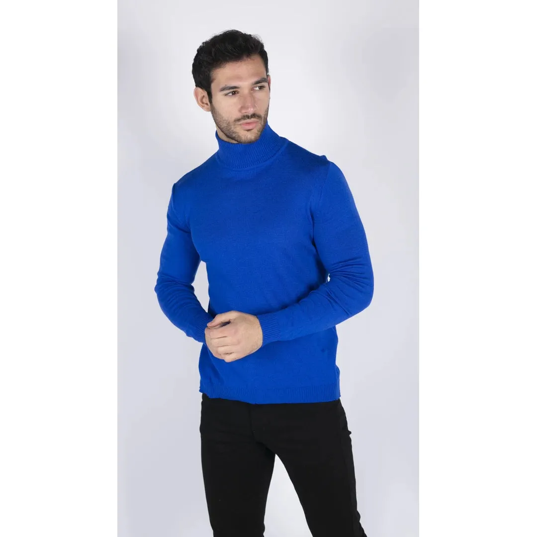 Men's Polar Neck Jumper Roll Neck High Turtle Neck Light Weight