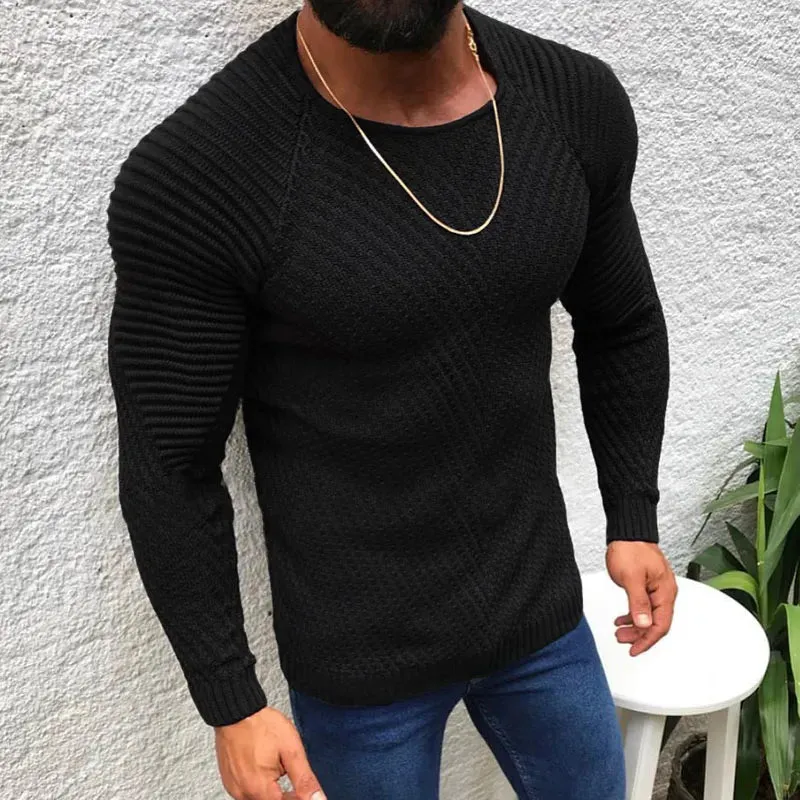 Men's Trendy Long-Sleeve Jumper with a Modern Design | Ideal for Autumn/Winter