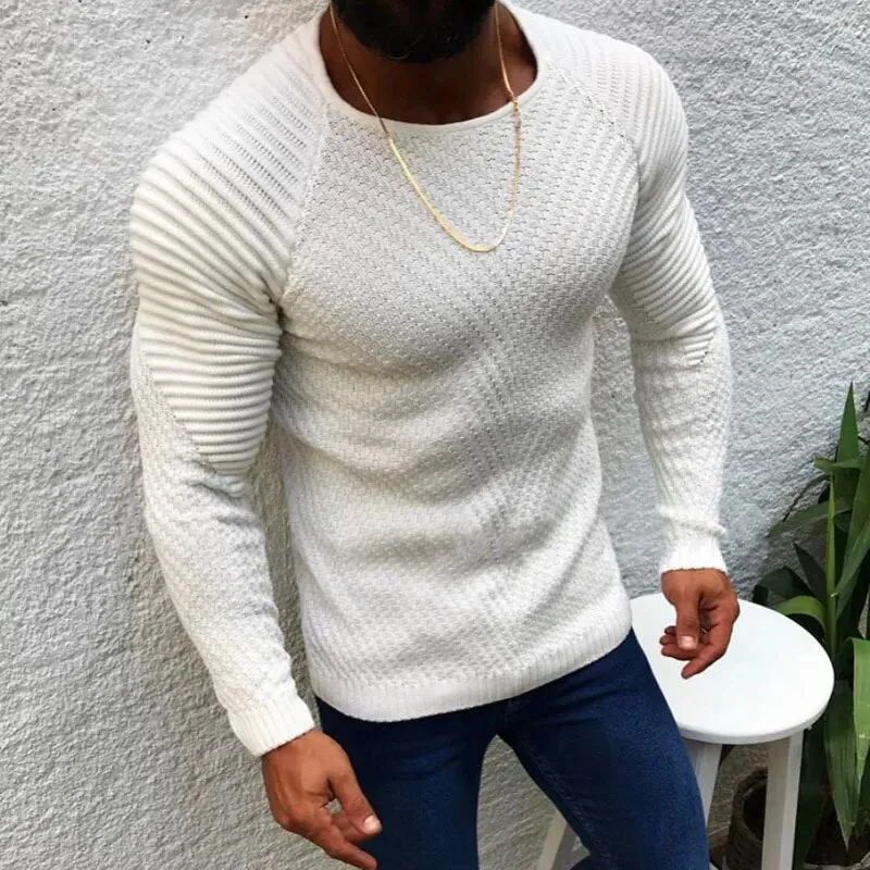 Men's Trendy Long-Sleeve Jumper with a Modern Design | Ideal for Autumn/Winter