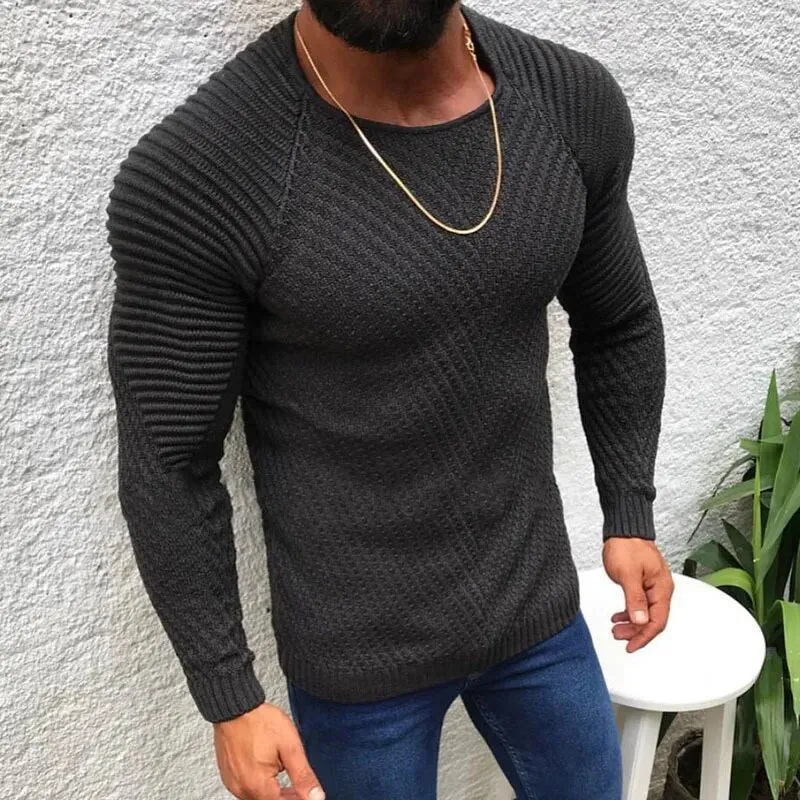 Men's Trendy Long-Sleeve Jumper with a Modern Design | Ideal for Autumn/Winter