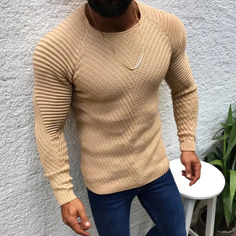 Men's Trendy Long-Sleeve Jumper with a Modern Design | Ideal for Autumn/Winter