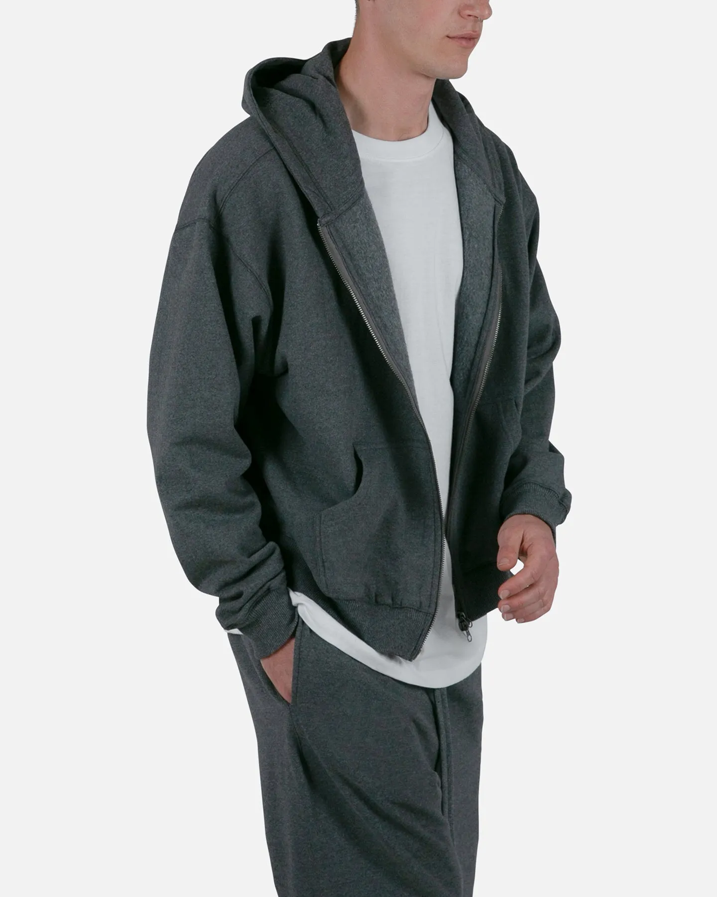MNML Basic Zip Up Hoodie Dark Heather