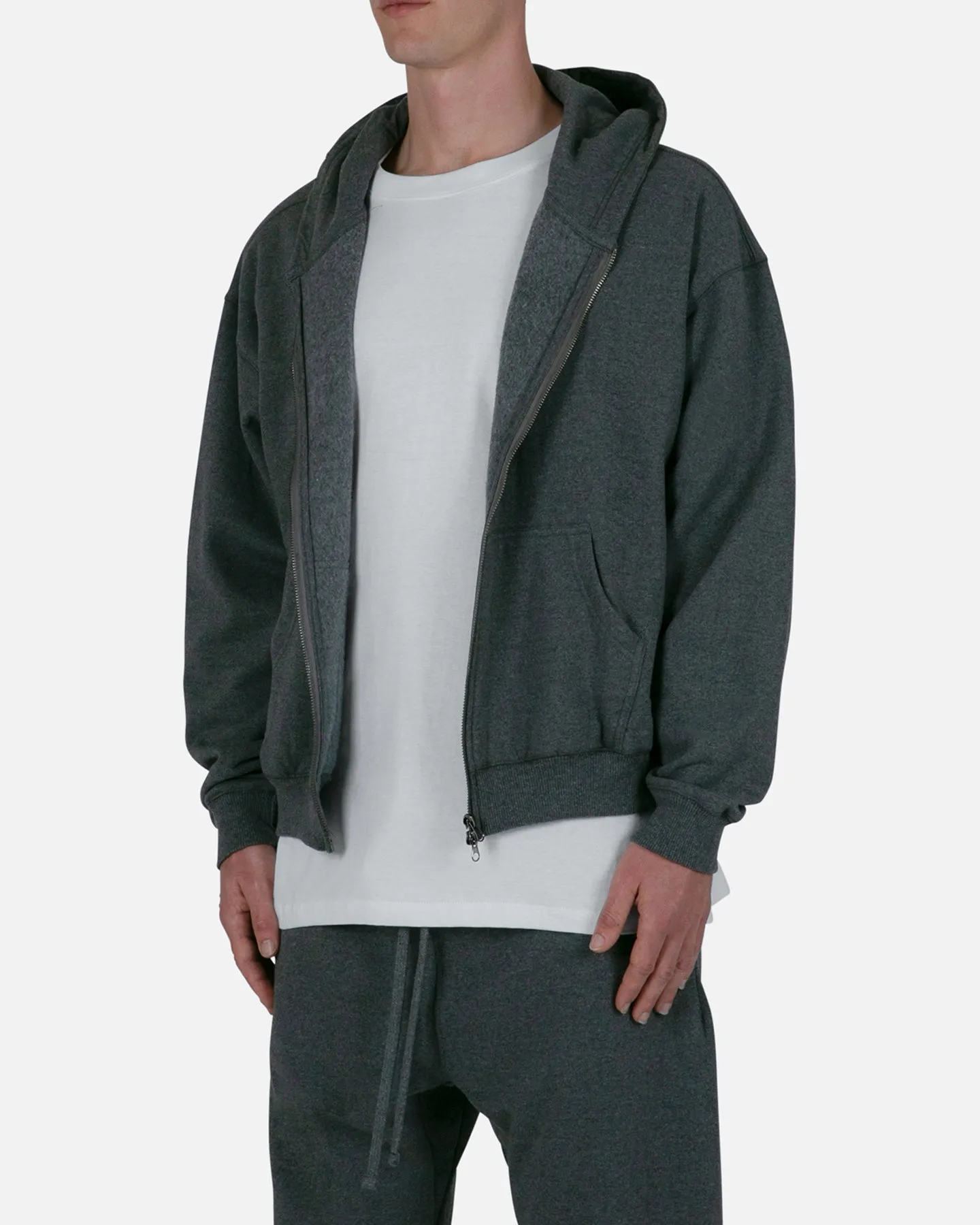 MNML Basic Zip Up Hoodie Dark Heather
