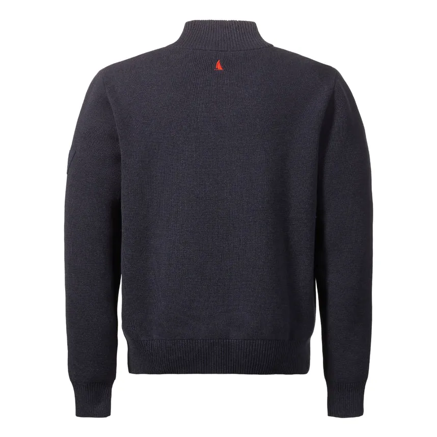 Musto - Salcombe Zip Neck Knit, Navy.