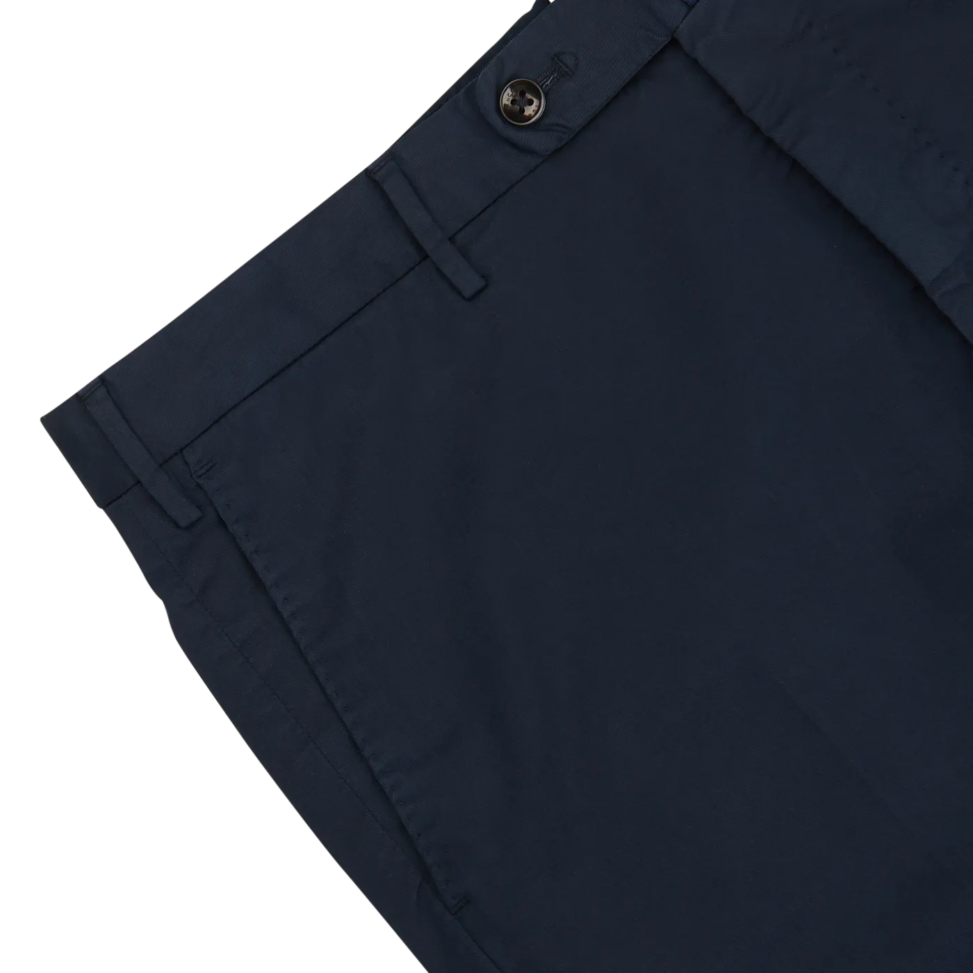 Navy Blue Cotton Stretch Regular Chinos