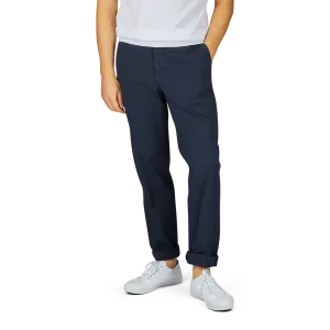 Navy Blue Cotton Stretch Regular Chinos