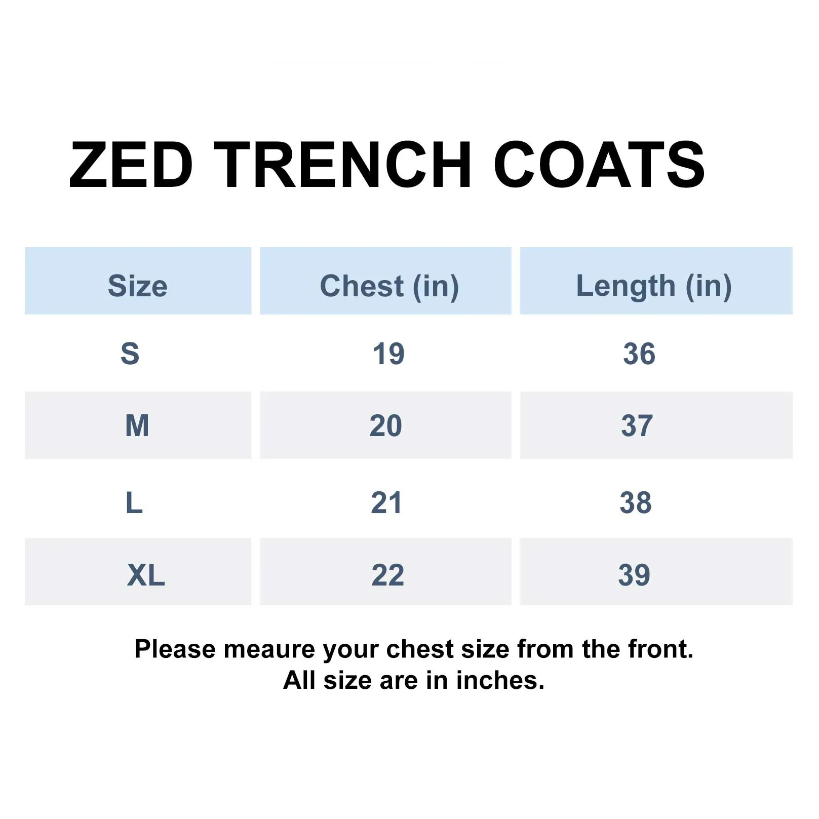 Navy Blue Twill Trench Coat