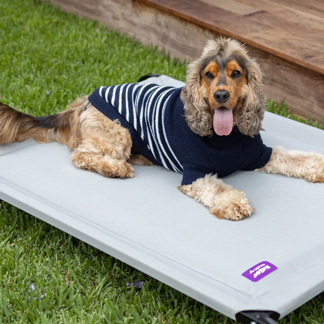 Navy Stripe Dog Jumper