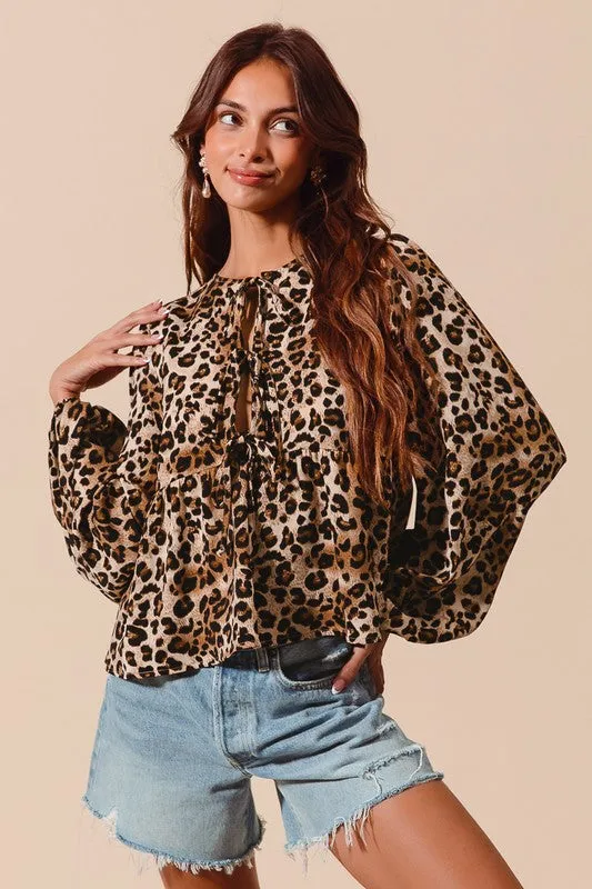NEW!! Camille Leopard Top