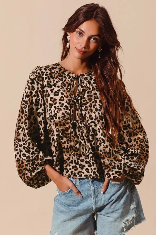 NEW!! Camille Leopard Top