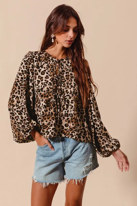 NEW!! Camille Leopard Top