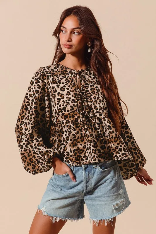 NEW!! Camille Leopard Top