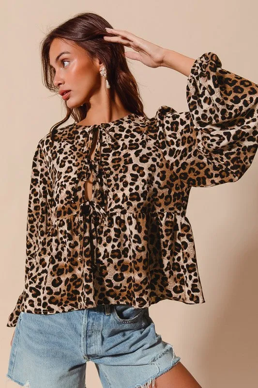 NEW!! Camille Leopard Top