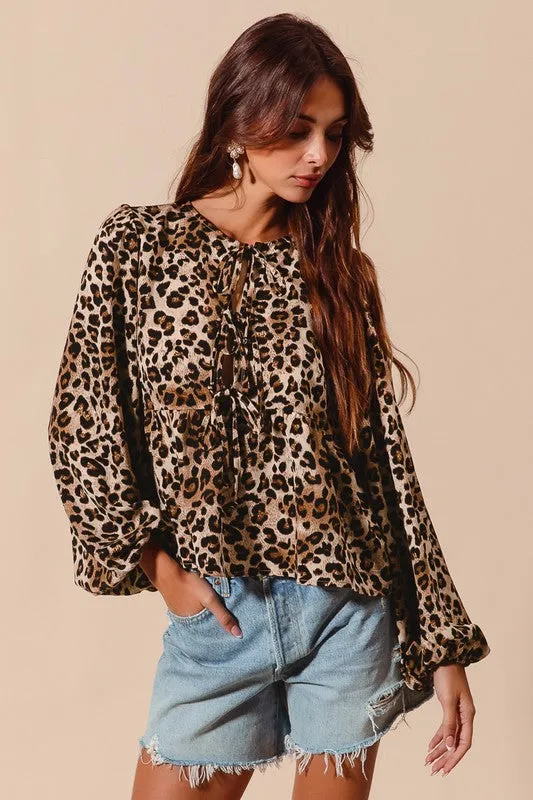 NEW!! Camille Leopard Top