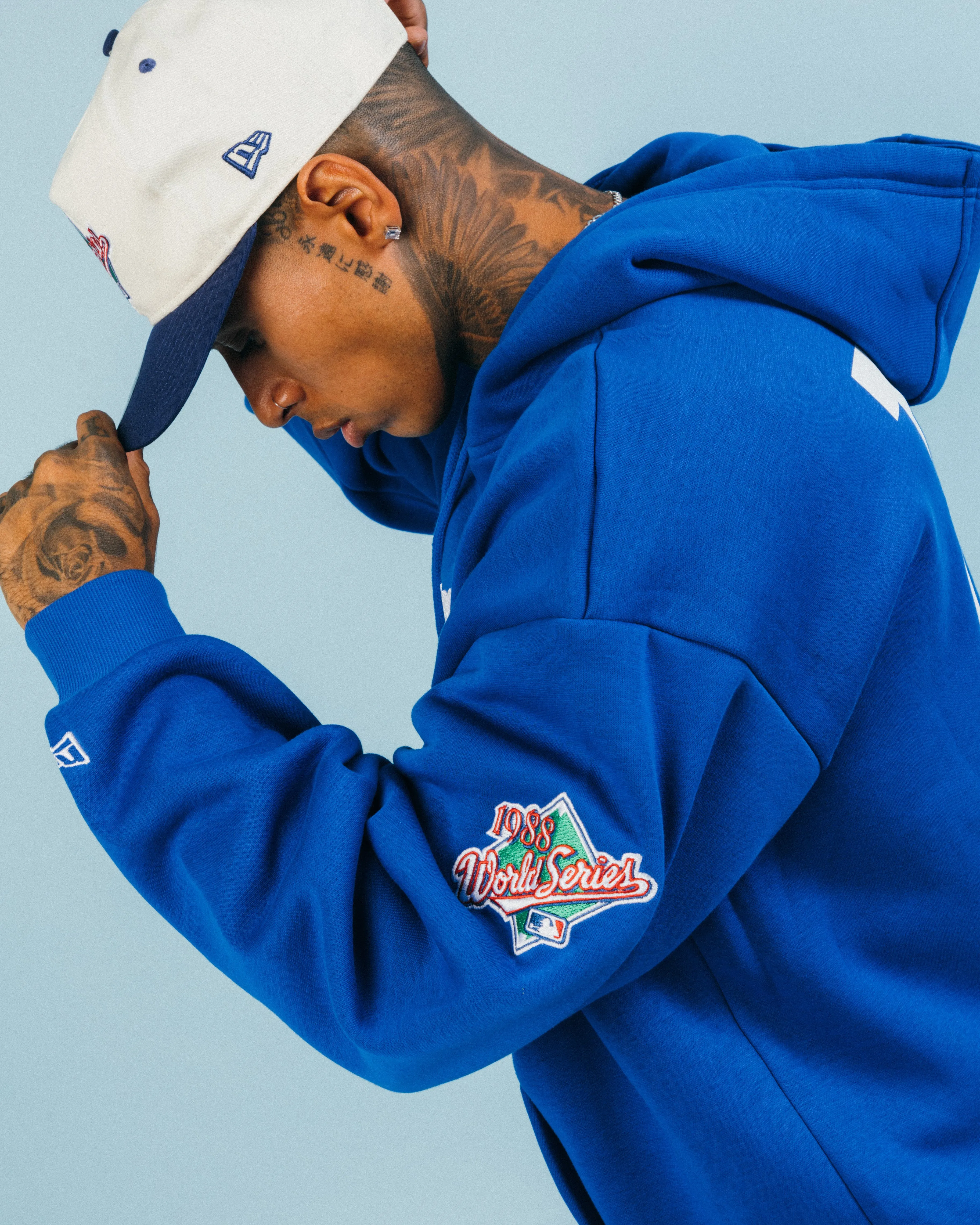 New Era Los Angeles Dodgers 'Tropical Punch Script Pack' Oversized Hoodie Bright Royal