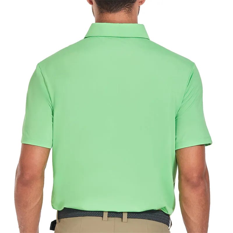 New Performance Fit Short Sleeve Golf Shirt Men Red
