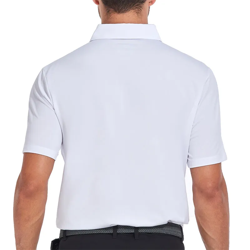 New Performance Fit Short Sleeve Golf Shirt Men Red