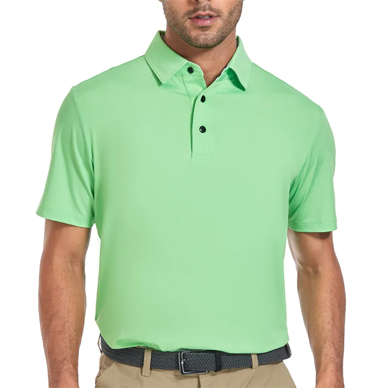 New Performance Fit Short Sleeve Golf Shirt Men Red
