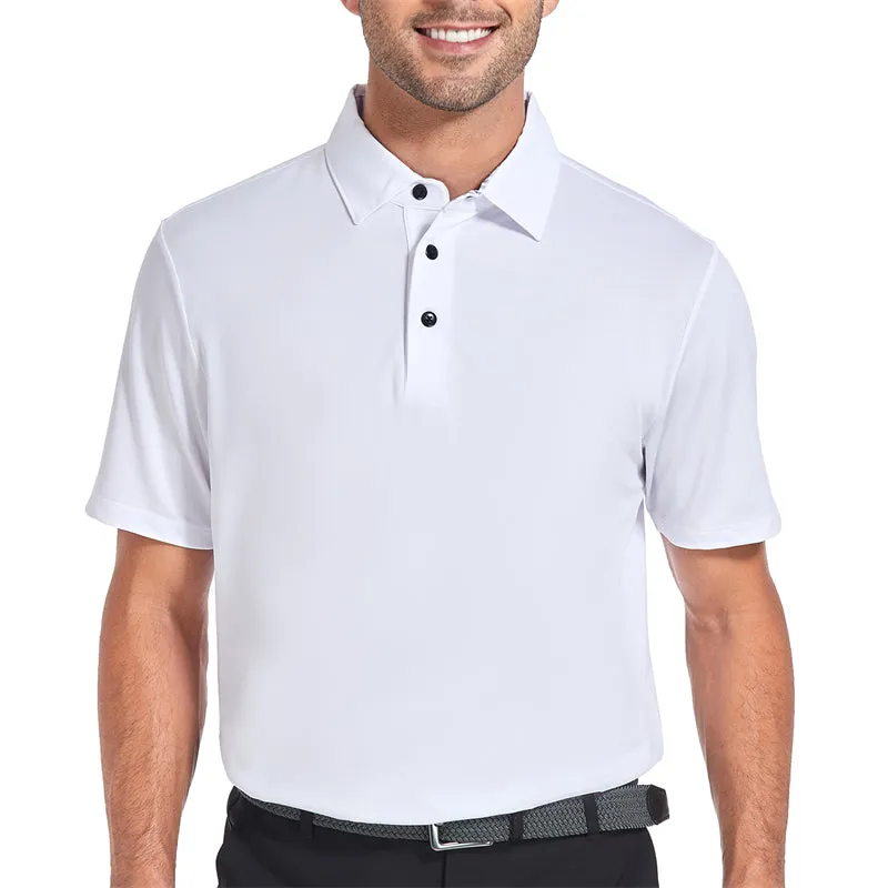 New Performance Fit Short Sleeve Golf Shirt Men Red