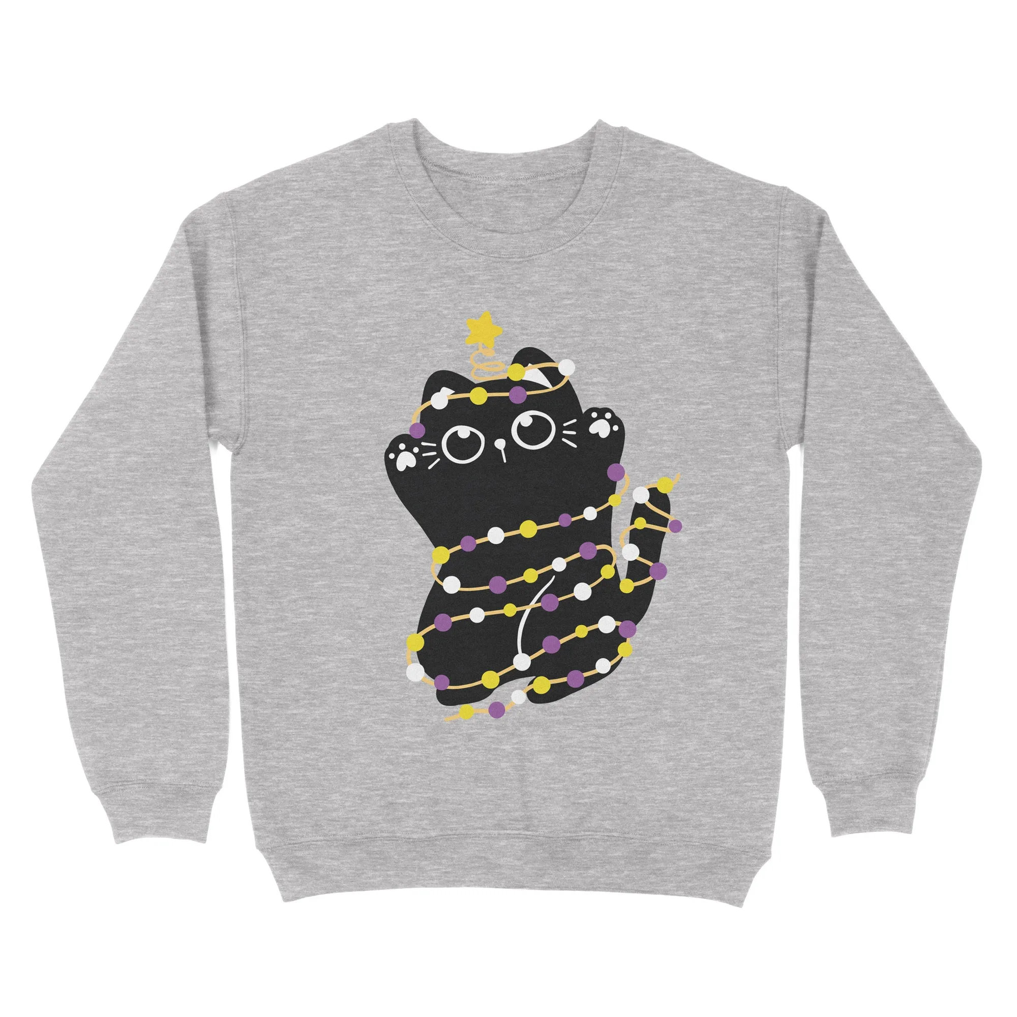 Non Binary Cat Christmas Jumper