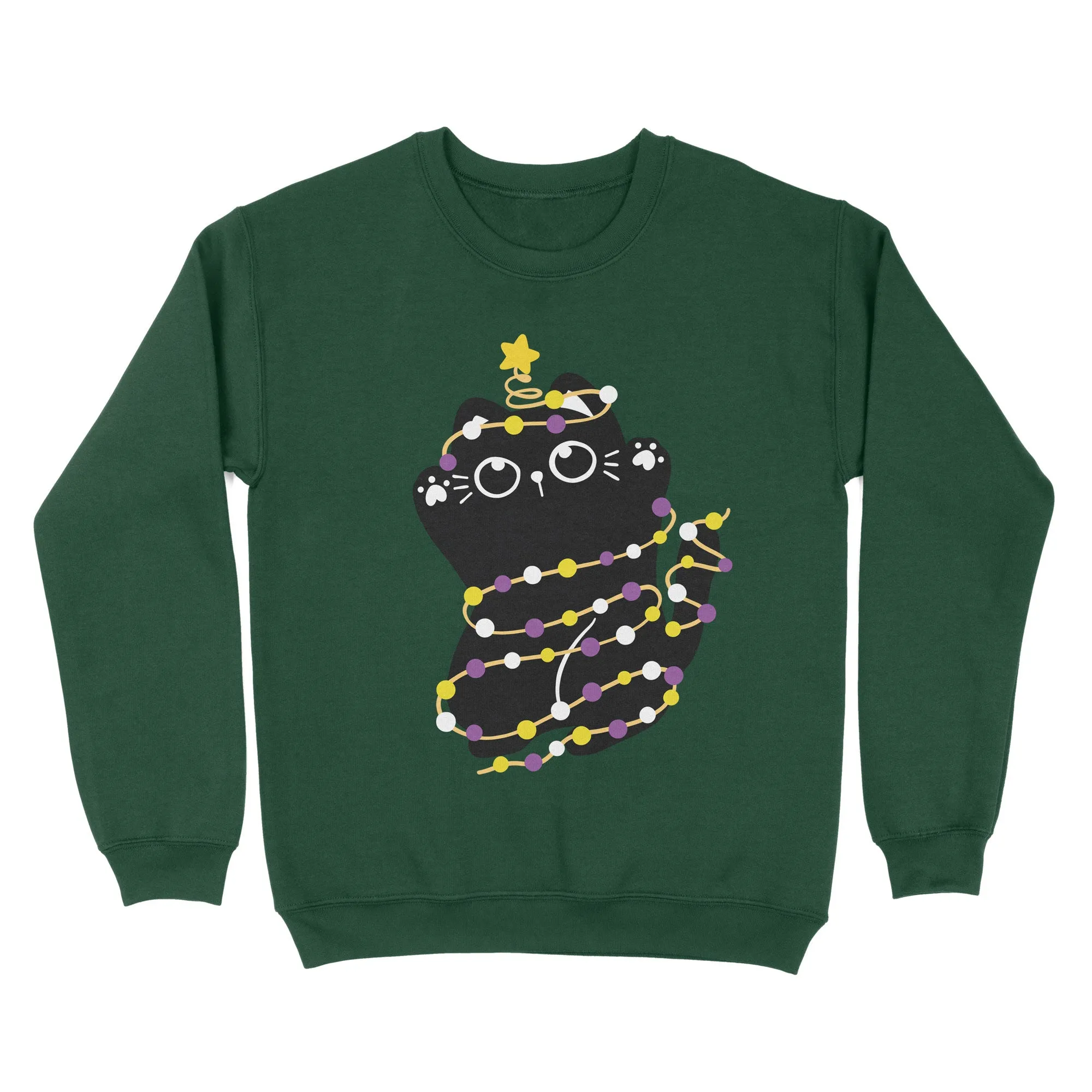 Non Binary Cat Christmas Jumper