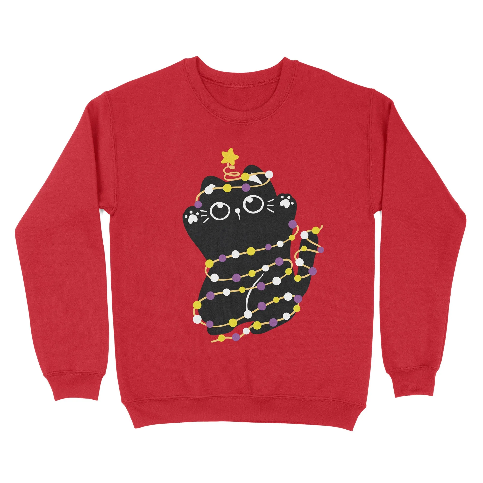 Non Binary Cat Christmas Jumper