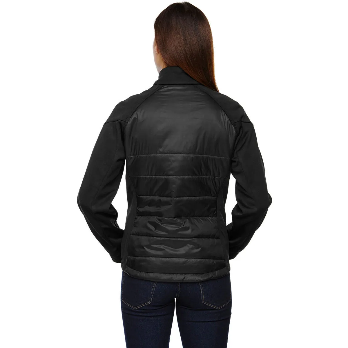 North End Women's Black Epic Insulated Hybrid Bonded Fleece Jacket