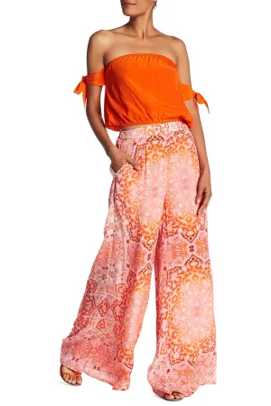 Off Shoulder Crop Top in Orange