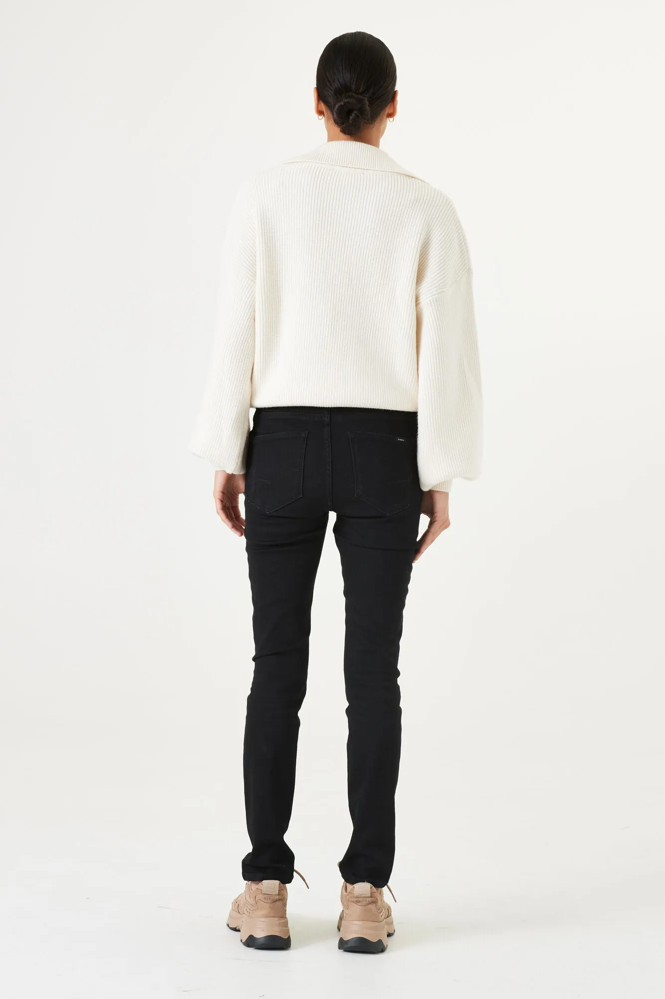 Off White Collared Jumper