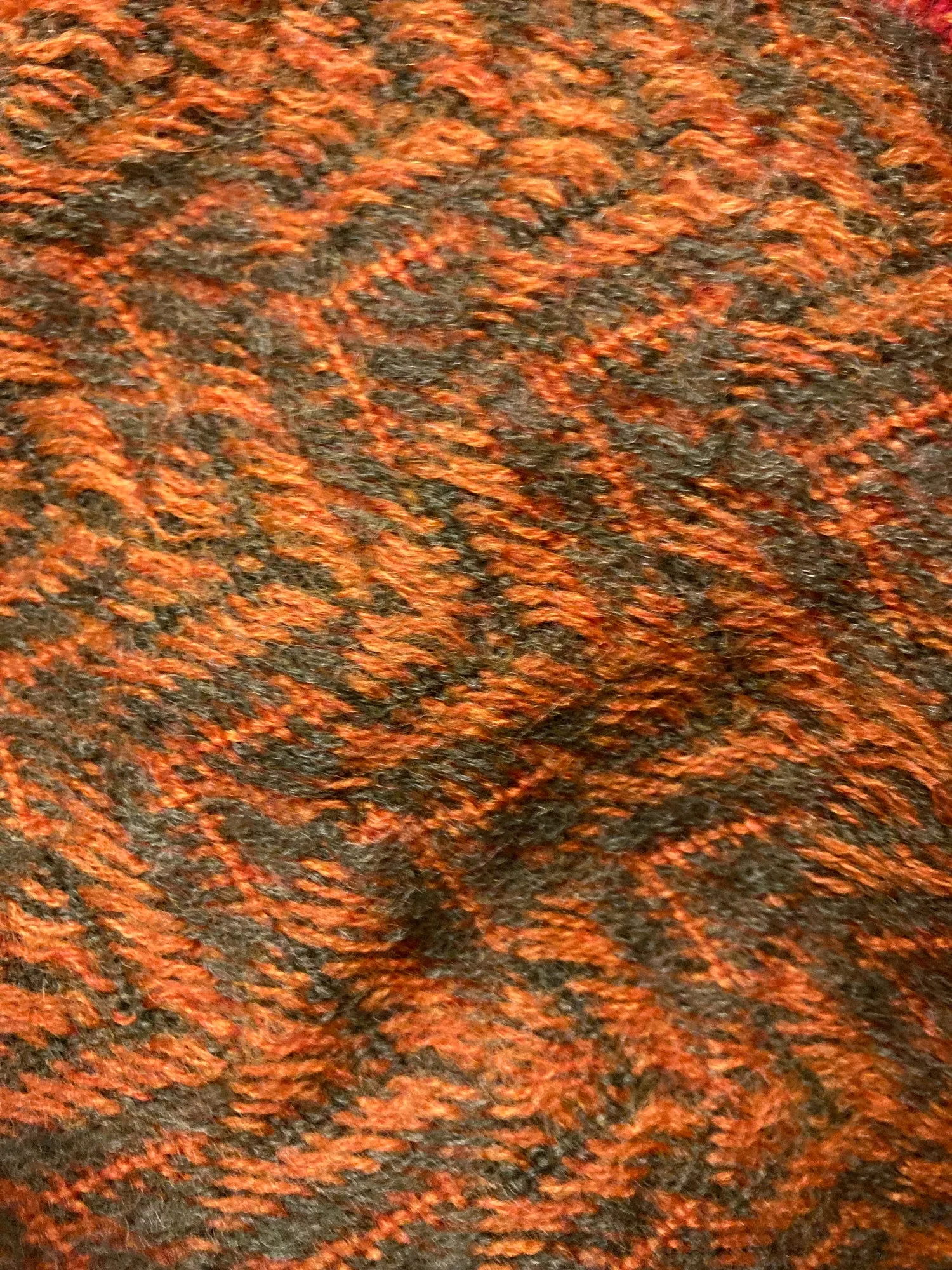 Paul Smith 1990s orange green wool triangle pattern turtleneck jumper - M