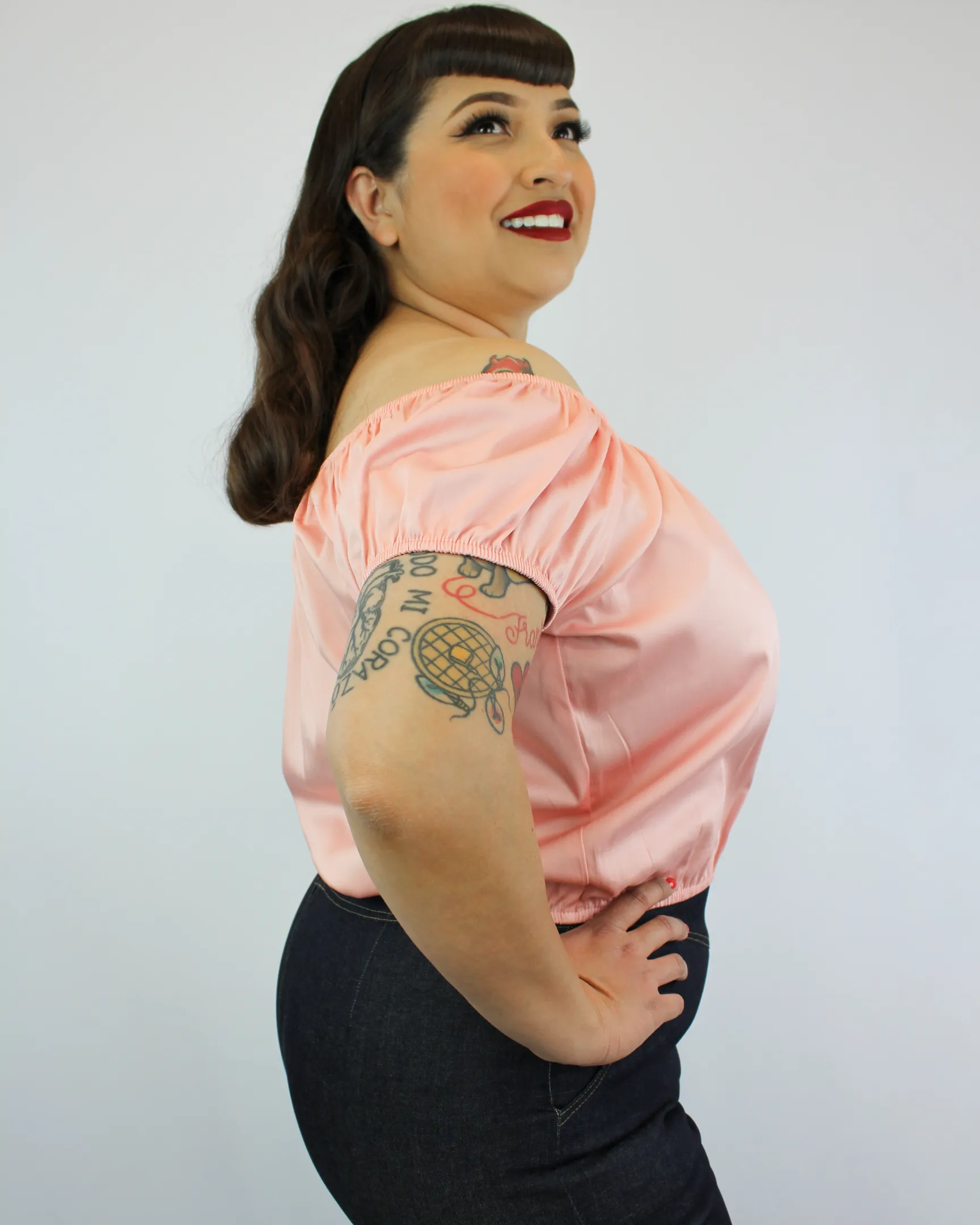 Pink Gitana Pin Up Top XS-3XL
