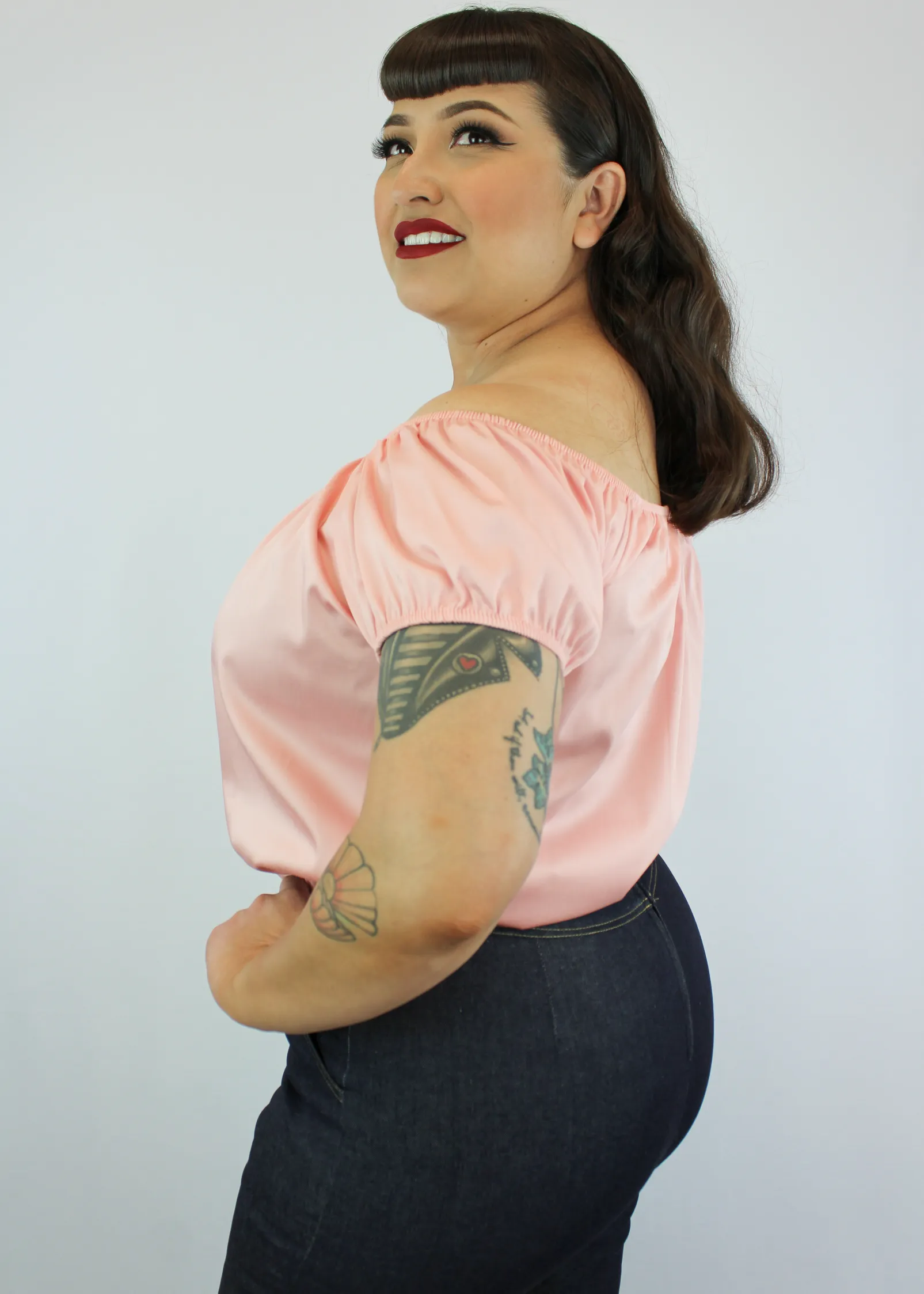 Pink Gitana Pin Up Top XS-3XL