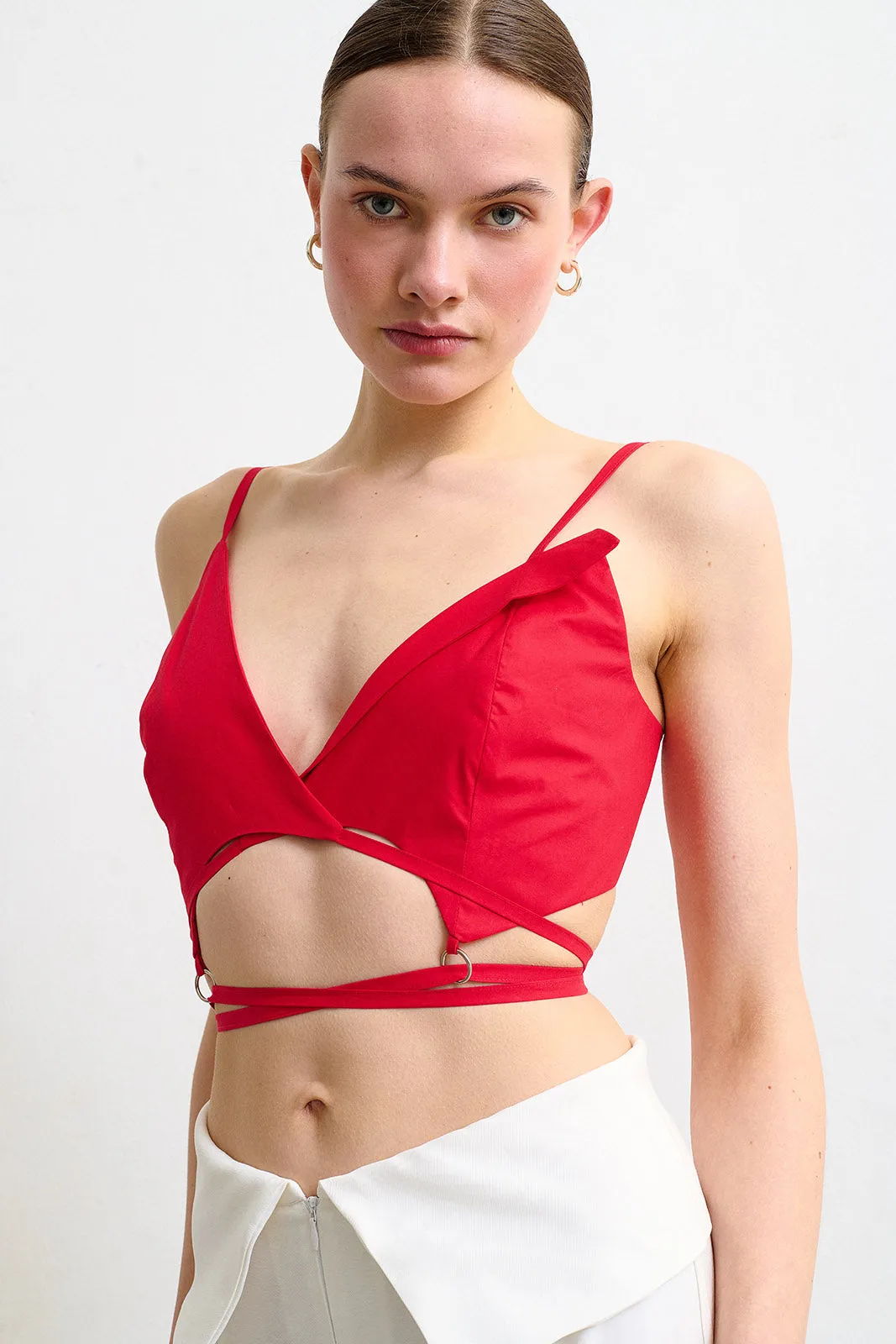 Poplin crop top