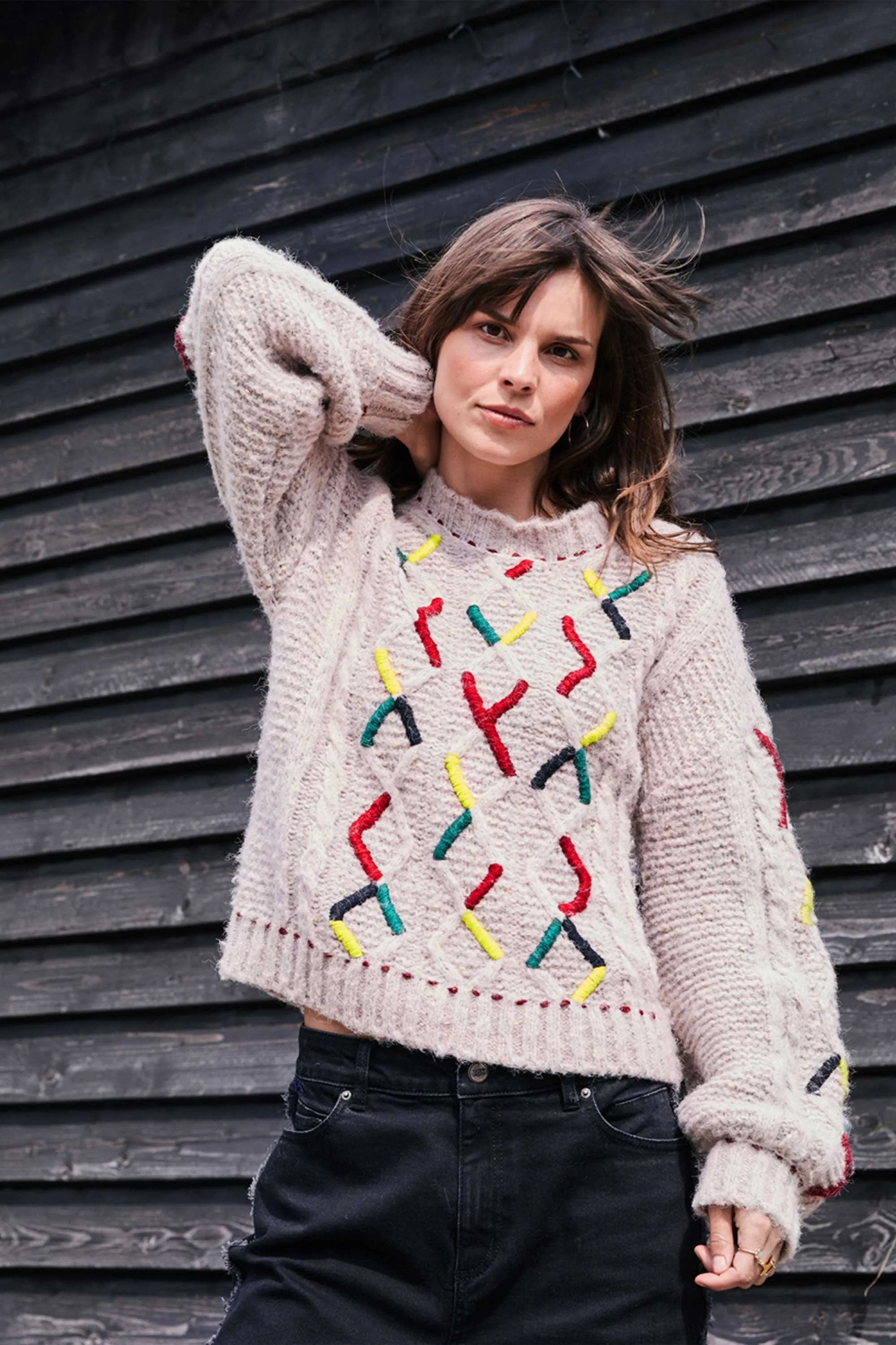 PULLOVER - Cable Pink