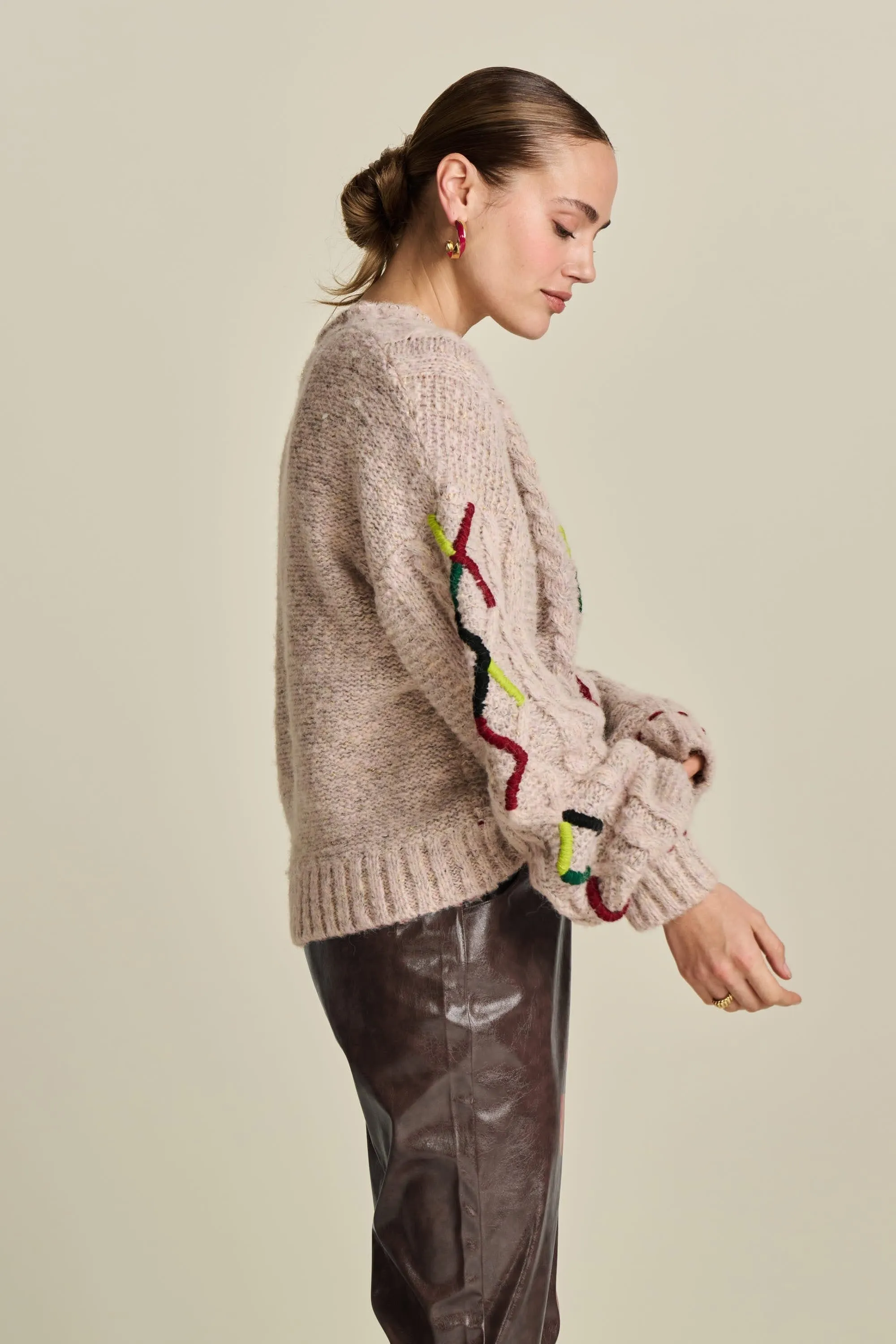 PULLOVER - Cable Pink