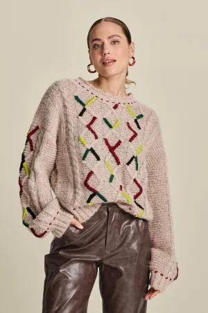 PULLOVER - Cable Pink