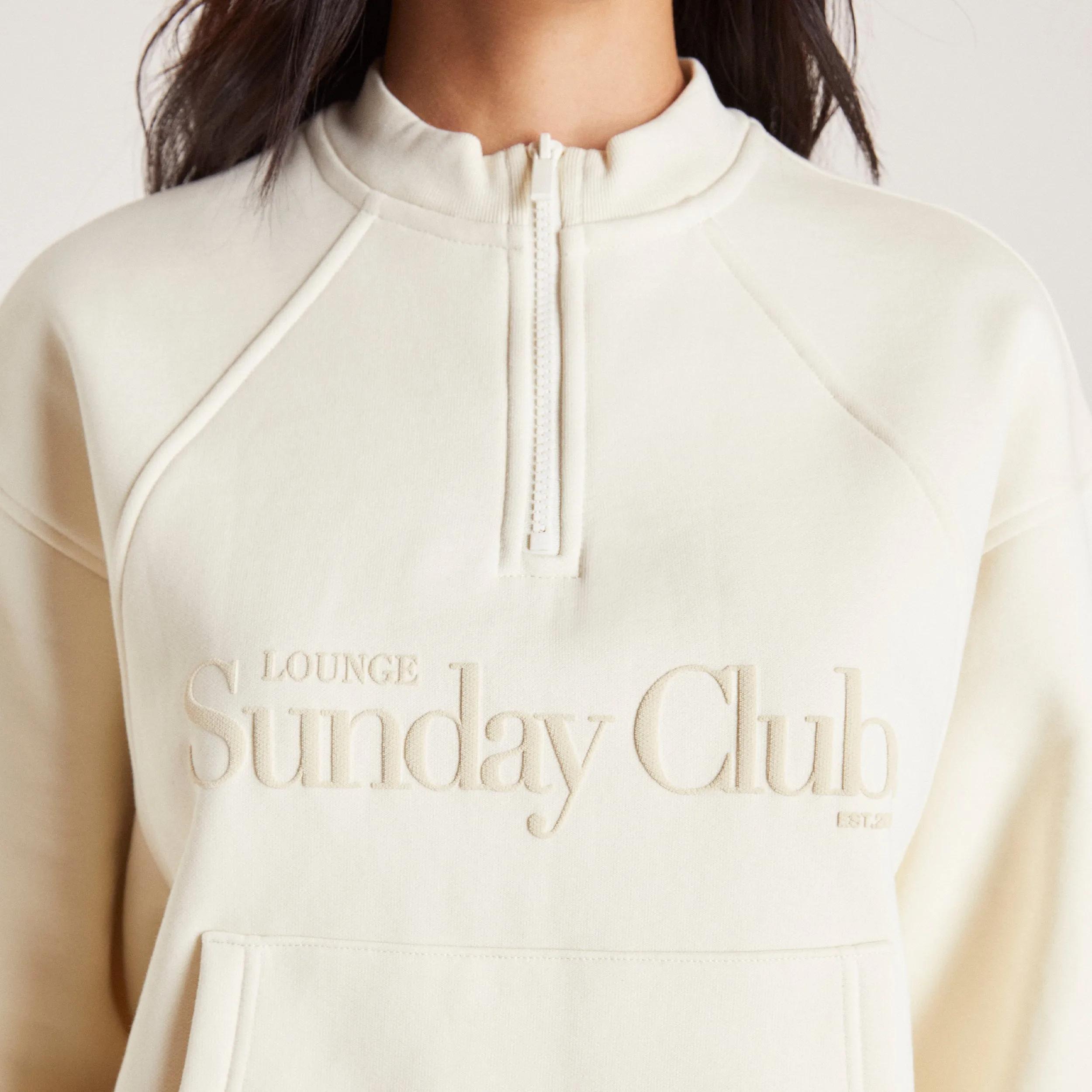 Quarter Zip Jumper - Tofu
