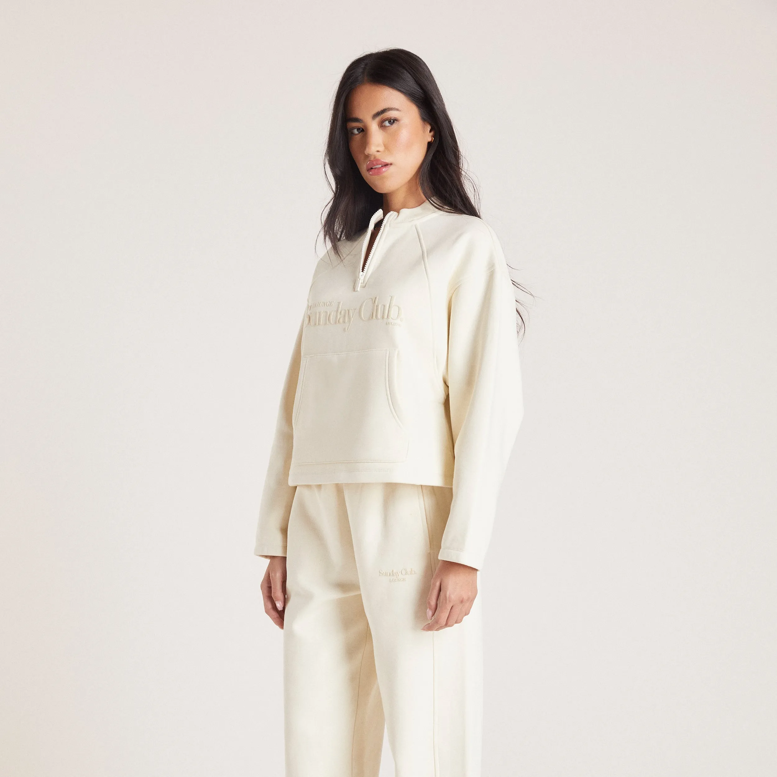 Quarter Zip Jumper - Tofu