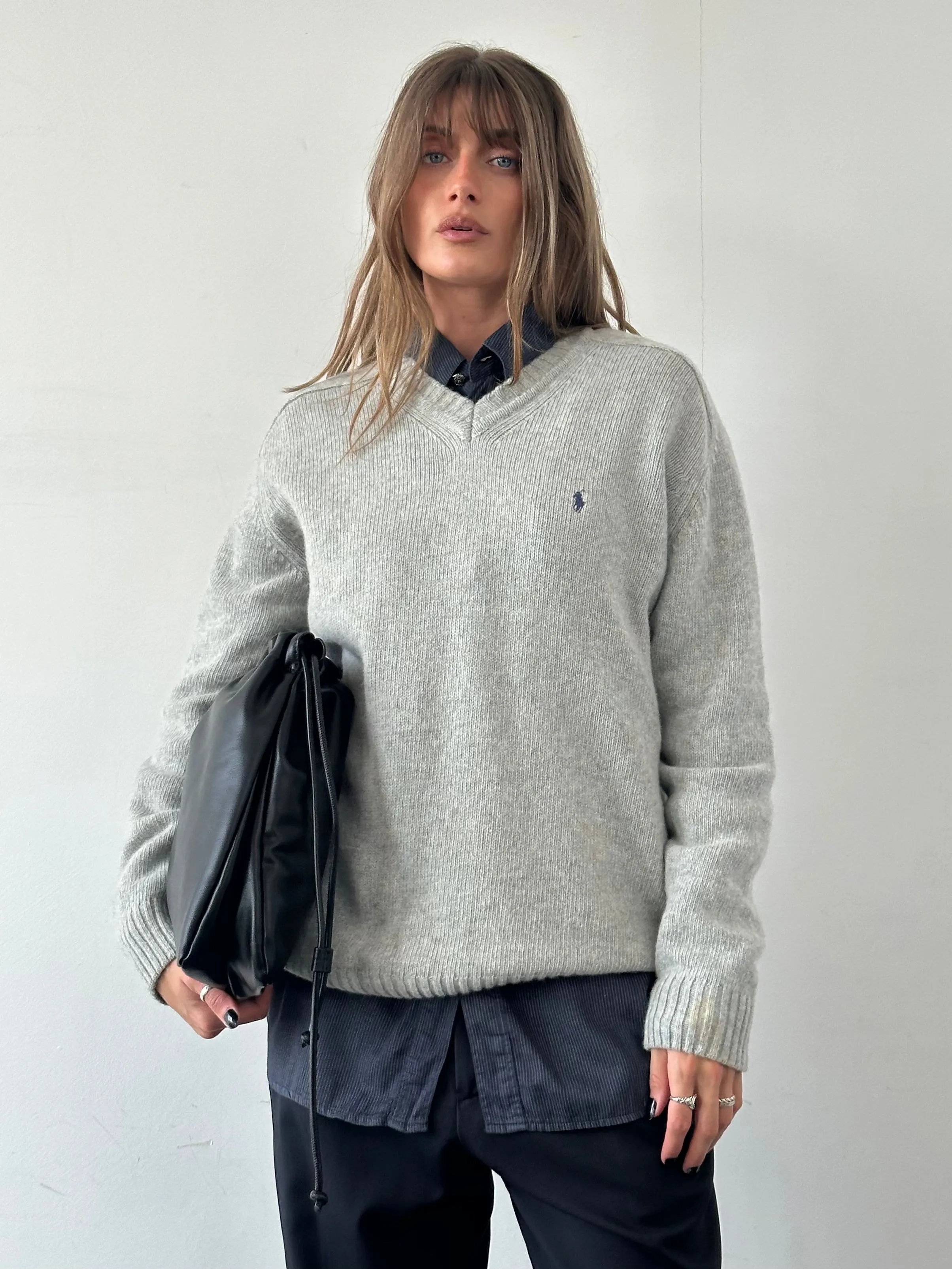 Ralph Lauren Wool V Neck Jumper - XL