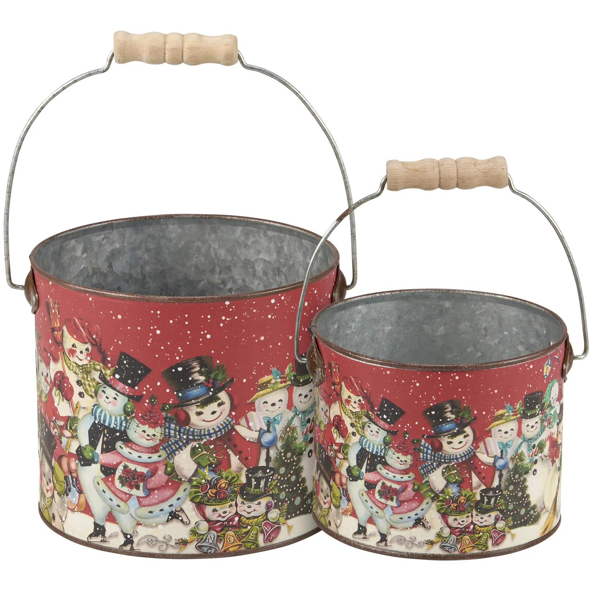 Retro Snowmen Bucket