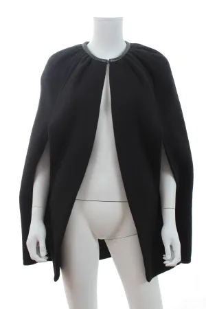 Rick Owens Leather-Trimmed Cashmere Cape