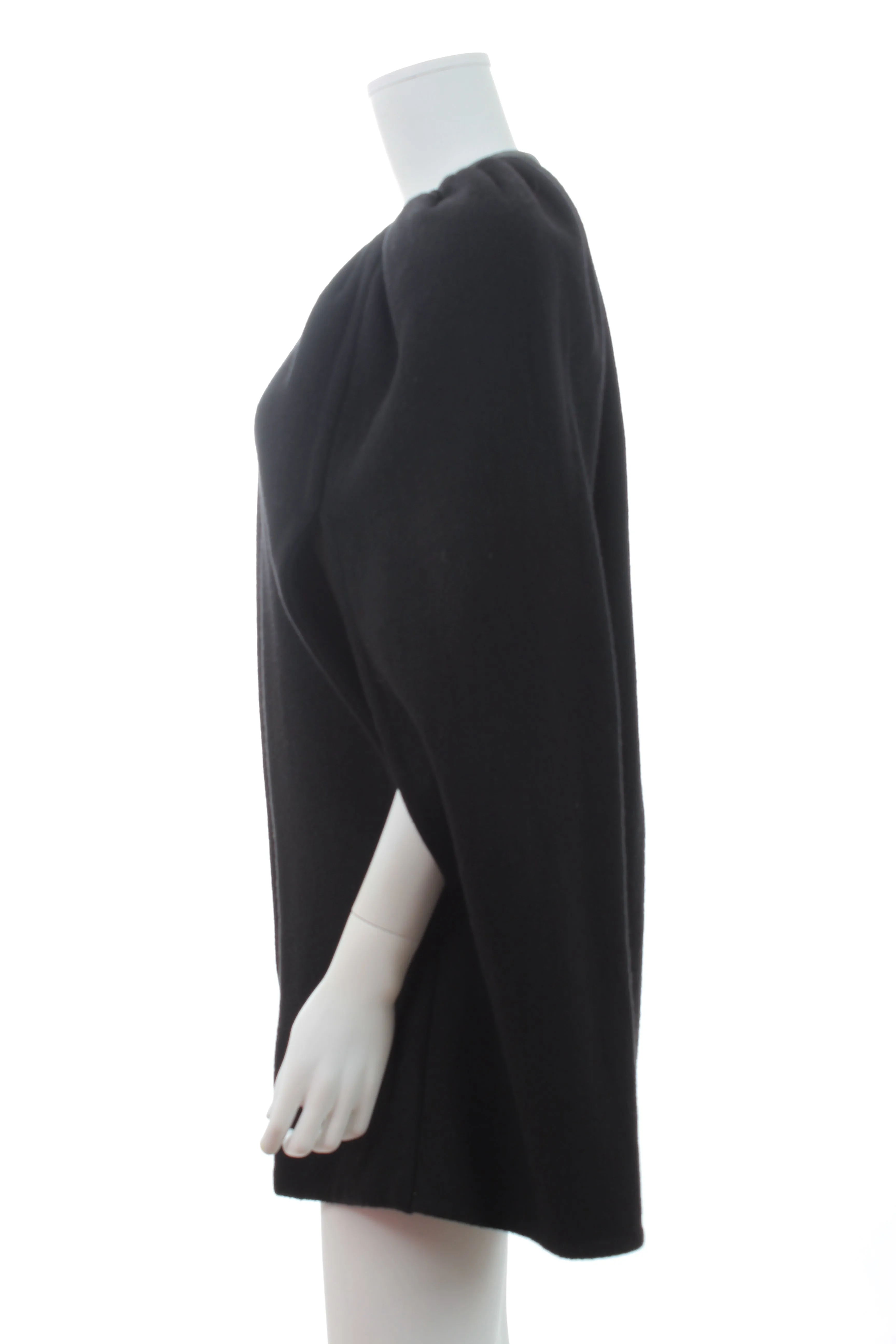 Rick Owens Leather-Trimmed Cashmere Cape