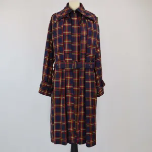 Rokh Multicolor Checkered Trench Coat