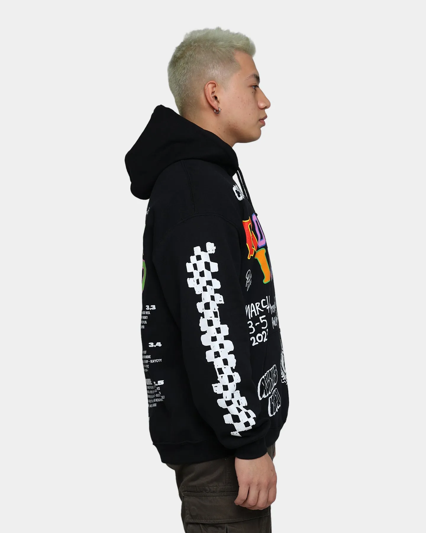 Rolling Loud Rolling Loud Line Up Hoodie Black