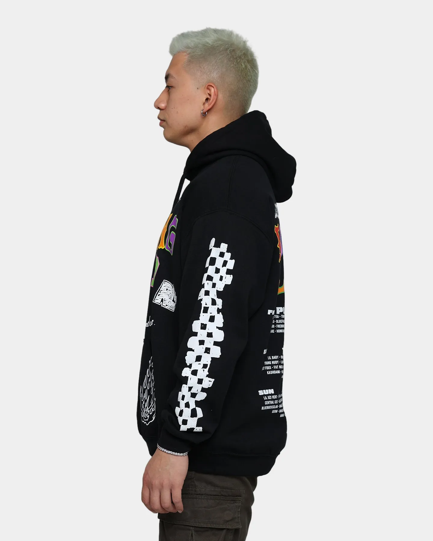 Rolling Loud Rolling Loud Line Up Hoodie Black