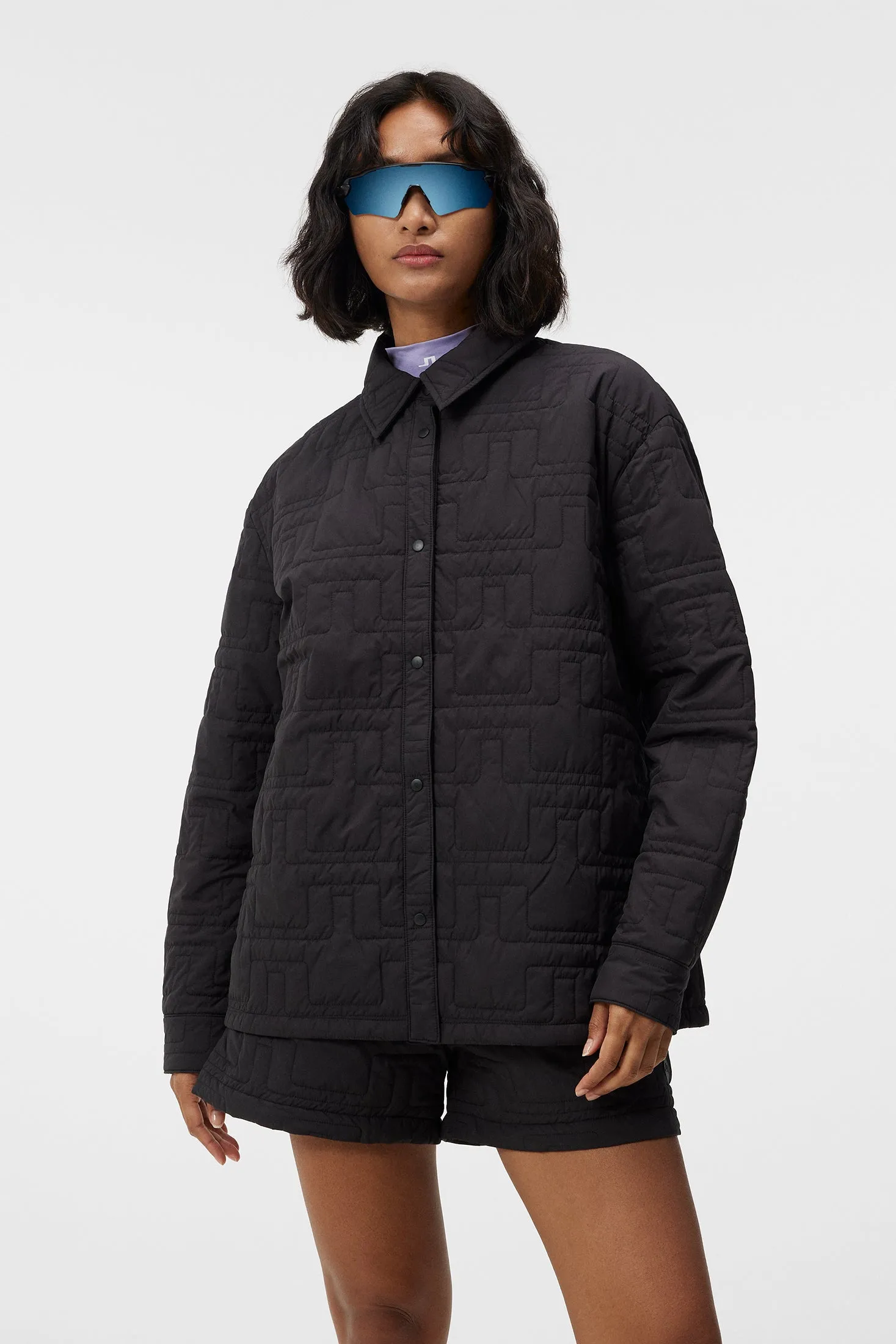 Rose Padded Shirt / Black
