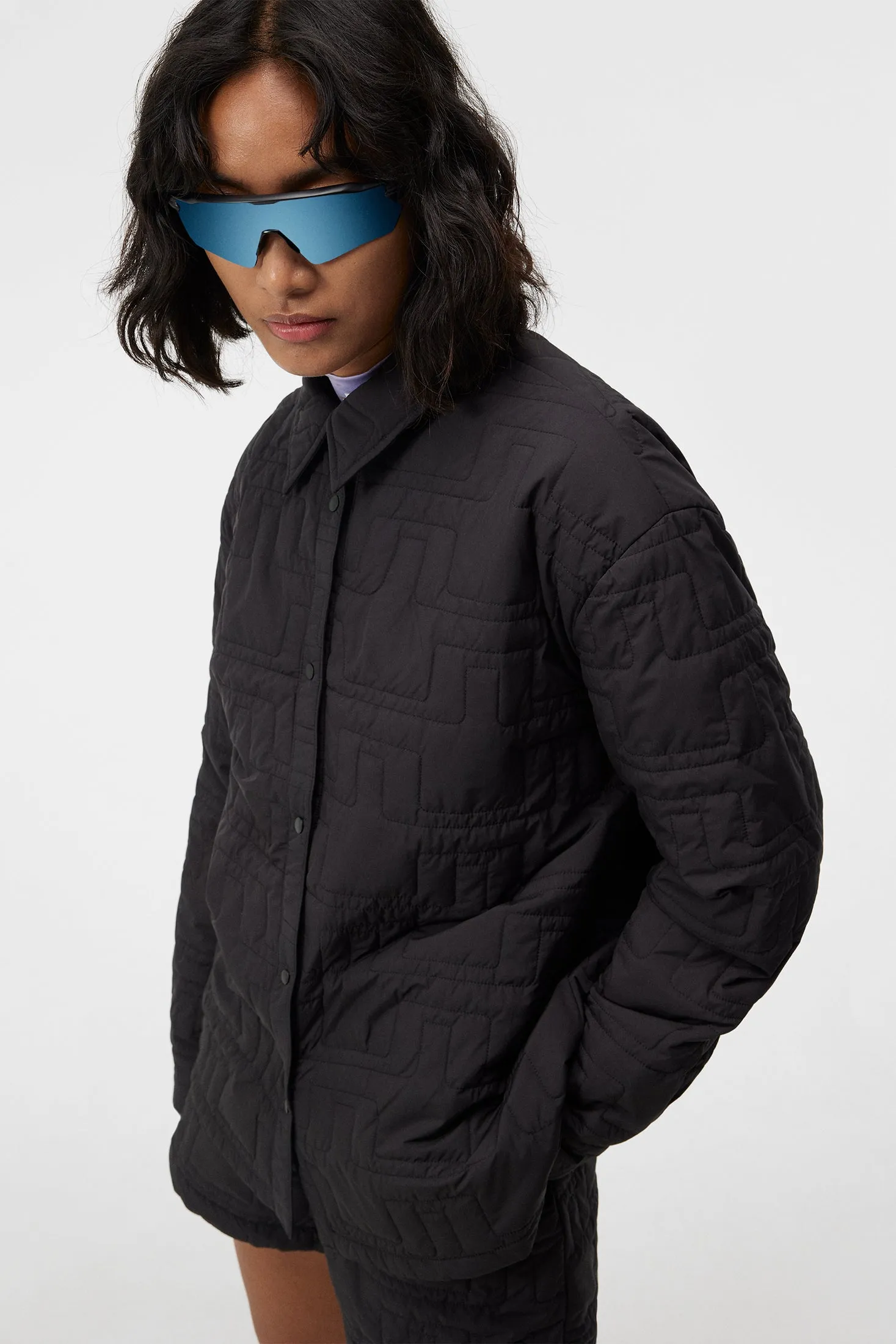 Rose Padded Shirt / Black