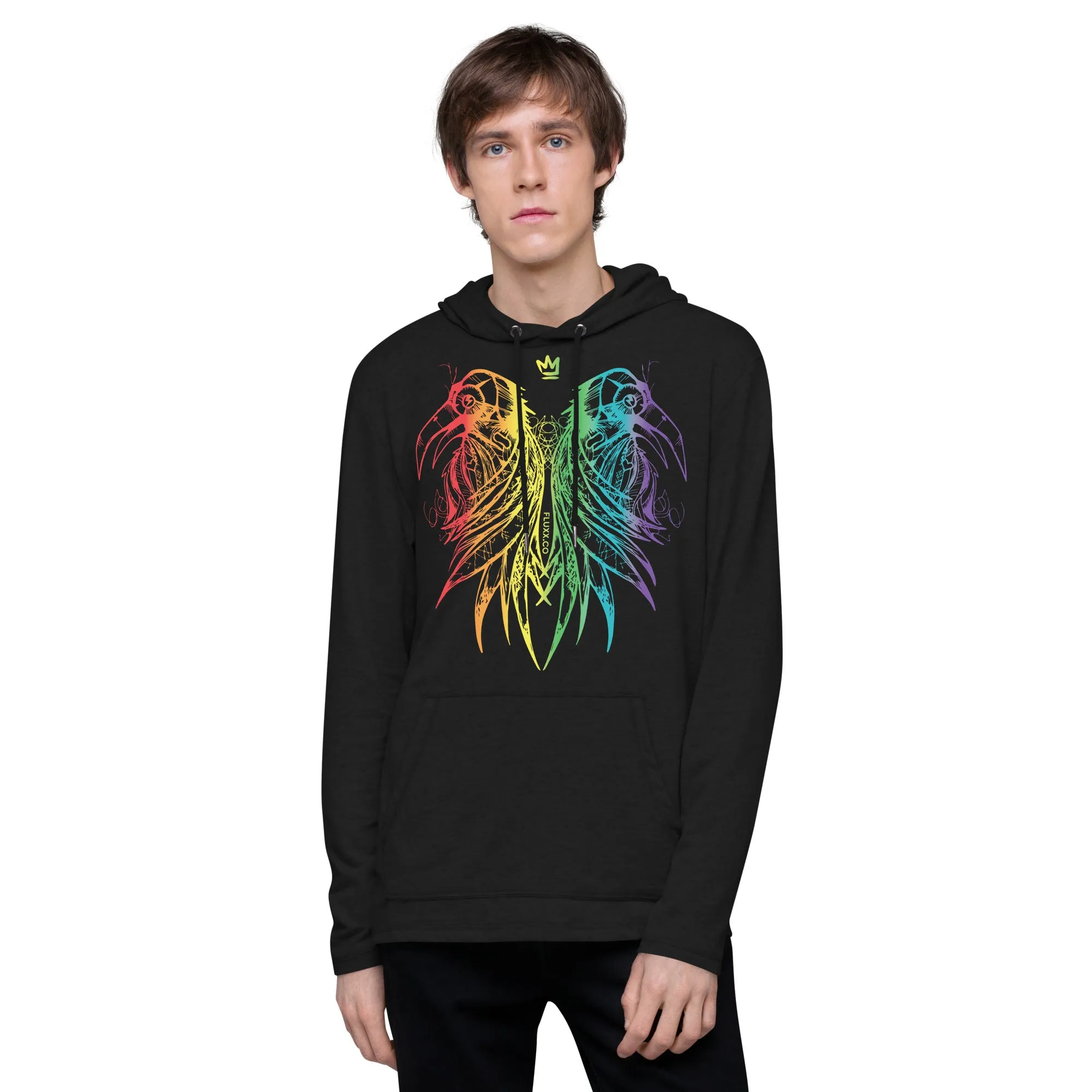 Royal Raven Pride Lightweight Hoodie Black/Rainbow