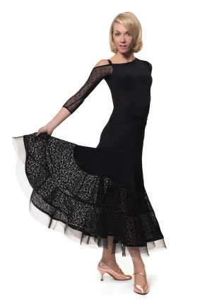 RS Atelier Peach Animalier Light Flock Ballroom Skirt