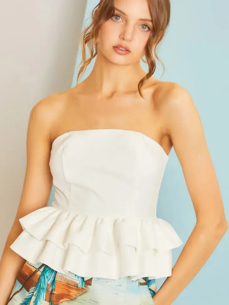 Ruffled Tube Top